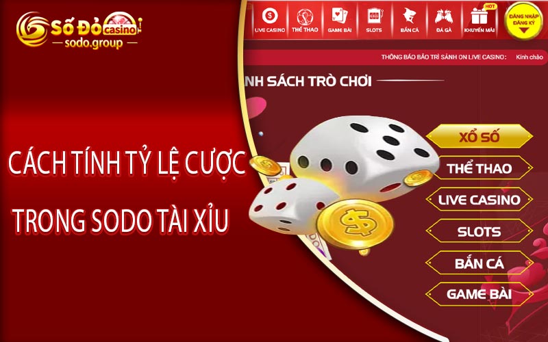 Cách tính tỷ lệ cược trong Sodo Tài Xỉu